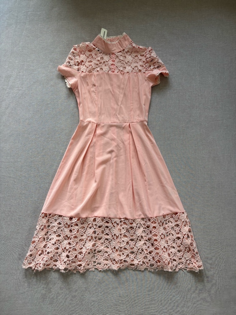 CBR Blush Pink Lace Midi Dress